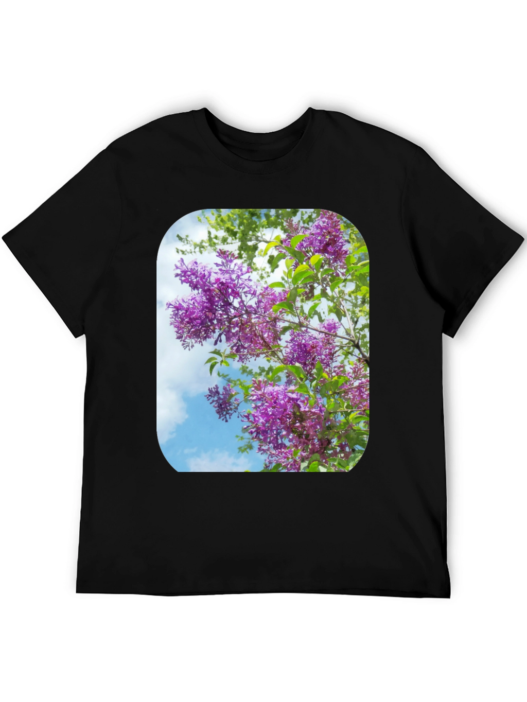 Floral Print Black T-Shirt - Stylish Casual Wear