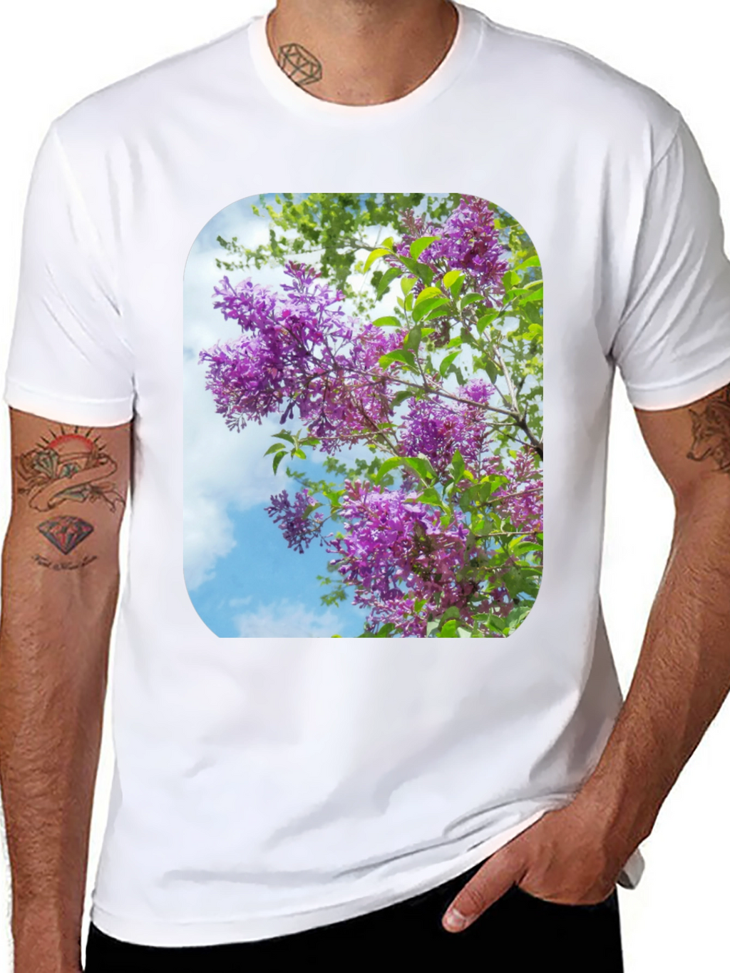 Floral Print Black T-Shirt - Stylish Casual Wear