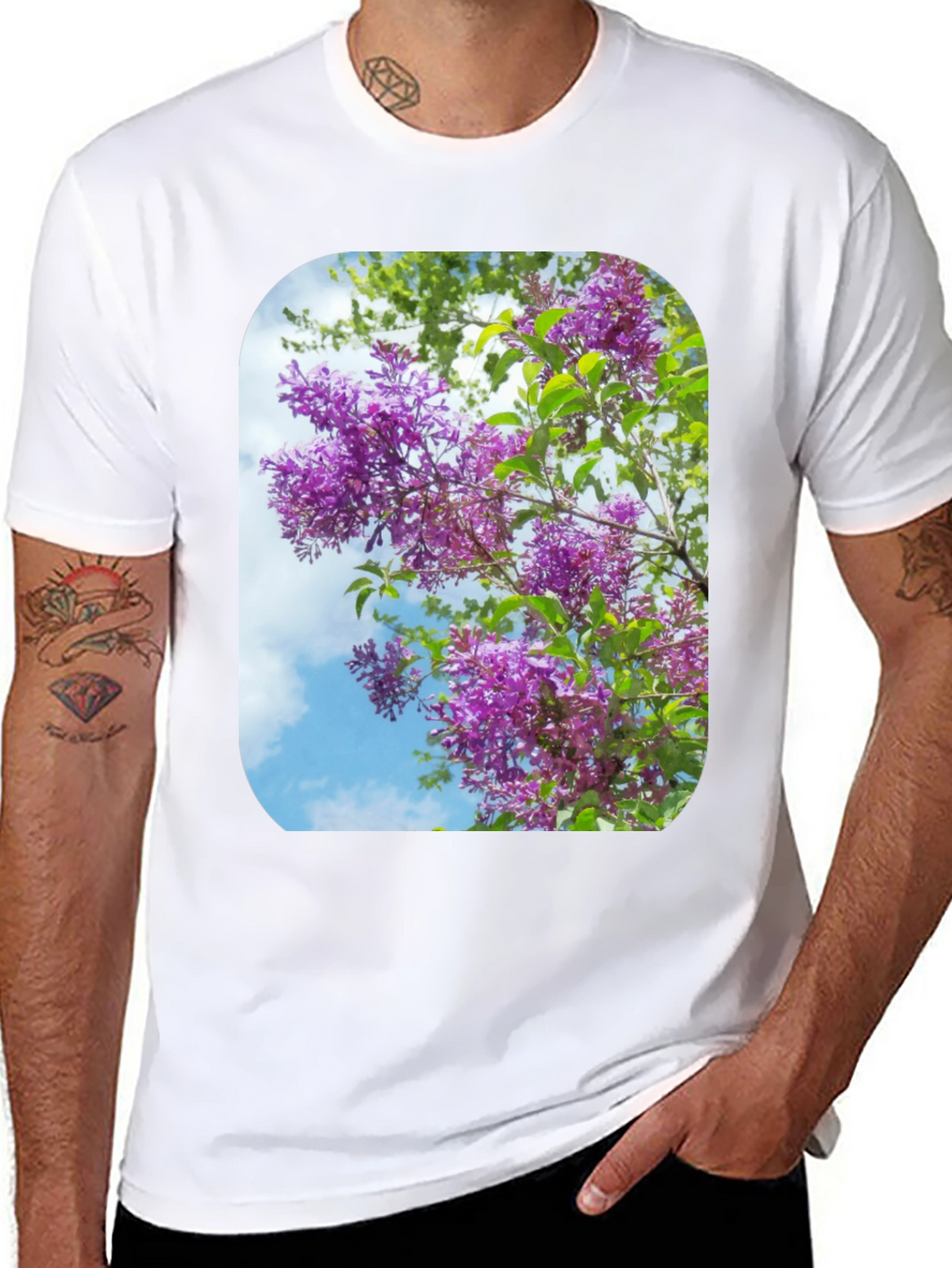 Floral Print Black T-Shirt - Stylish Casual Wear