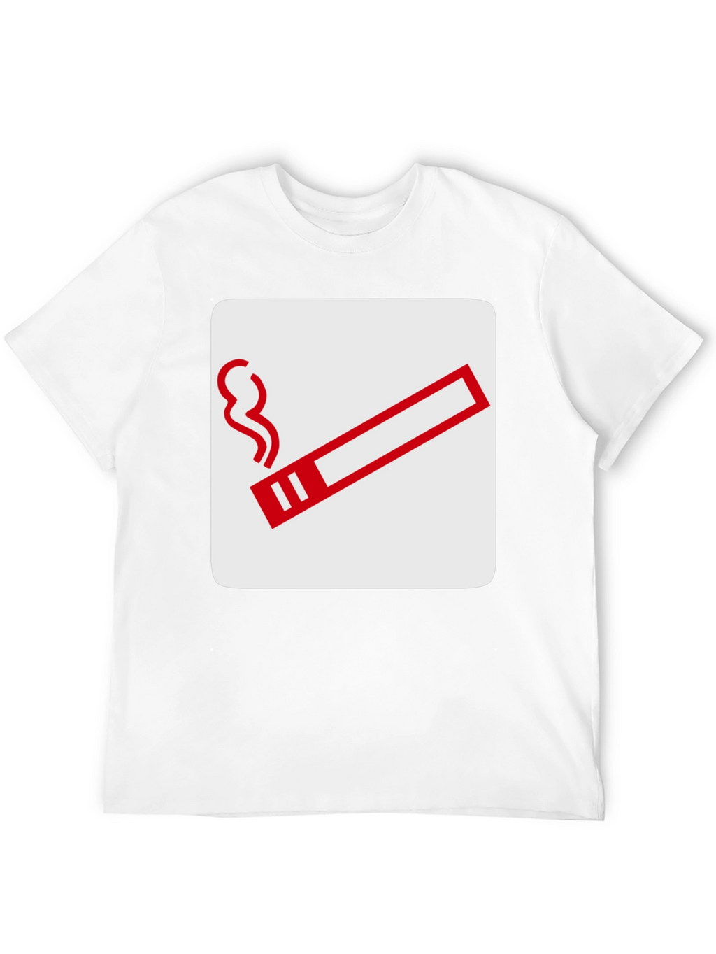 Smoking Sign Graphic Tee - Black Cotton T-Shirt