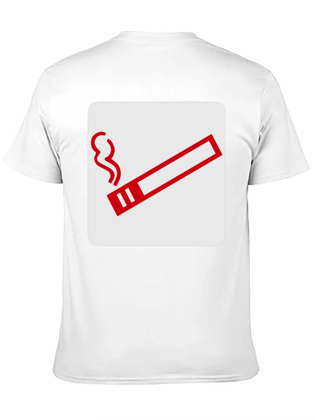 Smoking Sign Graphic Tee - Black Cotton T-Shirt