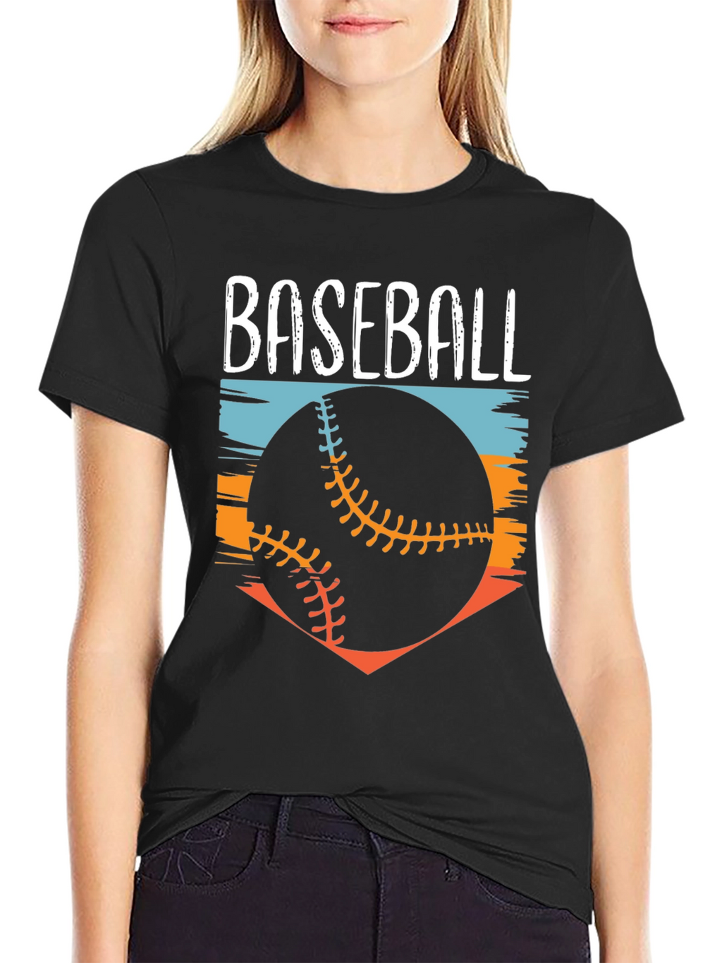 Baseball Graphic Tee - Black
