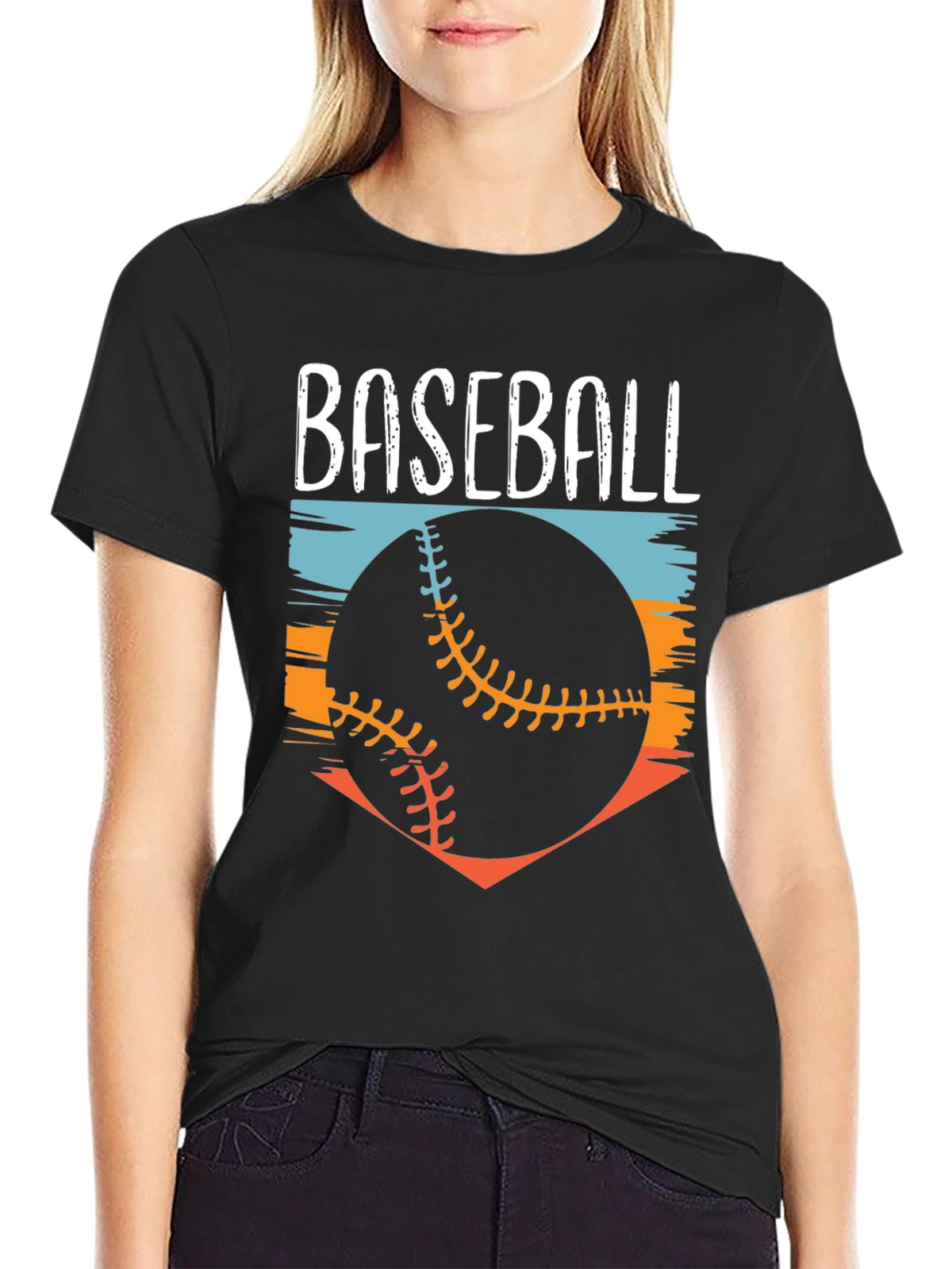 Baseball Graphic Tee - Black