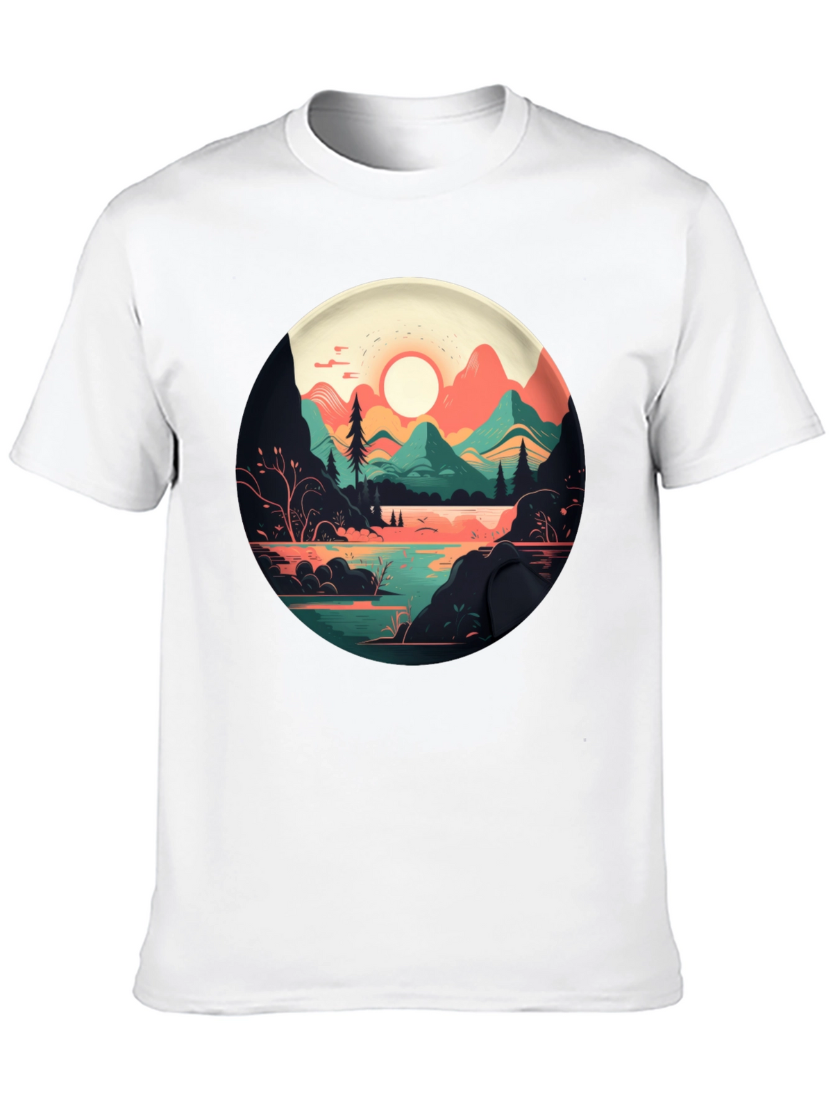 Mountain Lake T-Shirt - Nature Graphic Tee