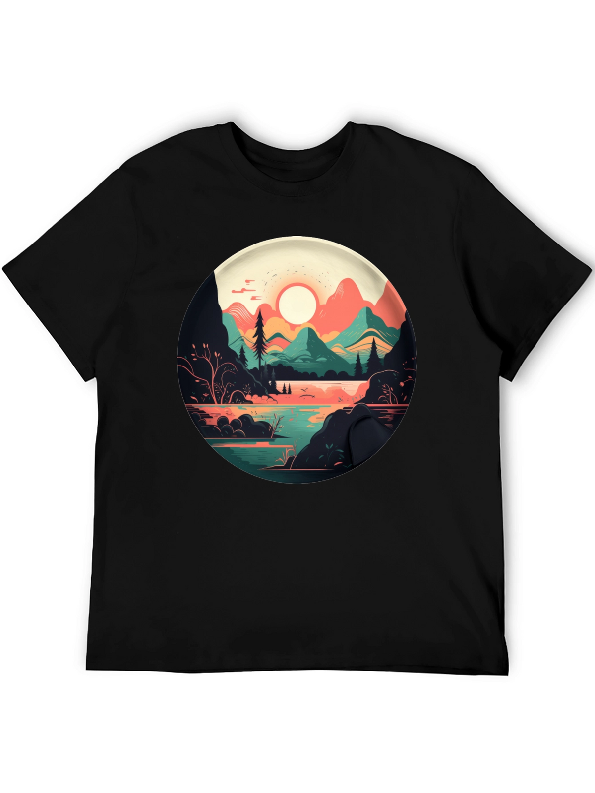 Mountain Lake T-Shirt - Nature Graphic Tee
