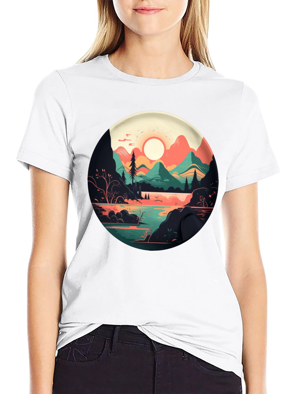 Mountain Lake T-Shirt - Nature Graphic Tee