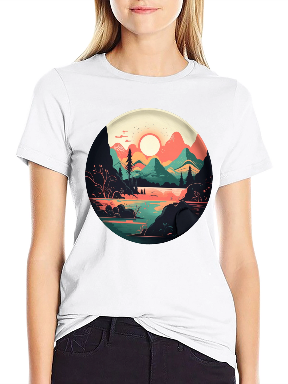 Mountain Lake T-Shirt - Nature Graphic Tee