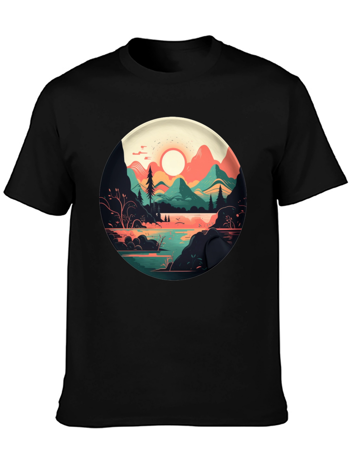 Mountain Lake T-Shirt - Nature Graphic Tee