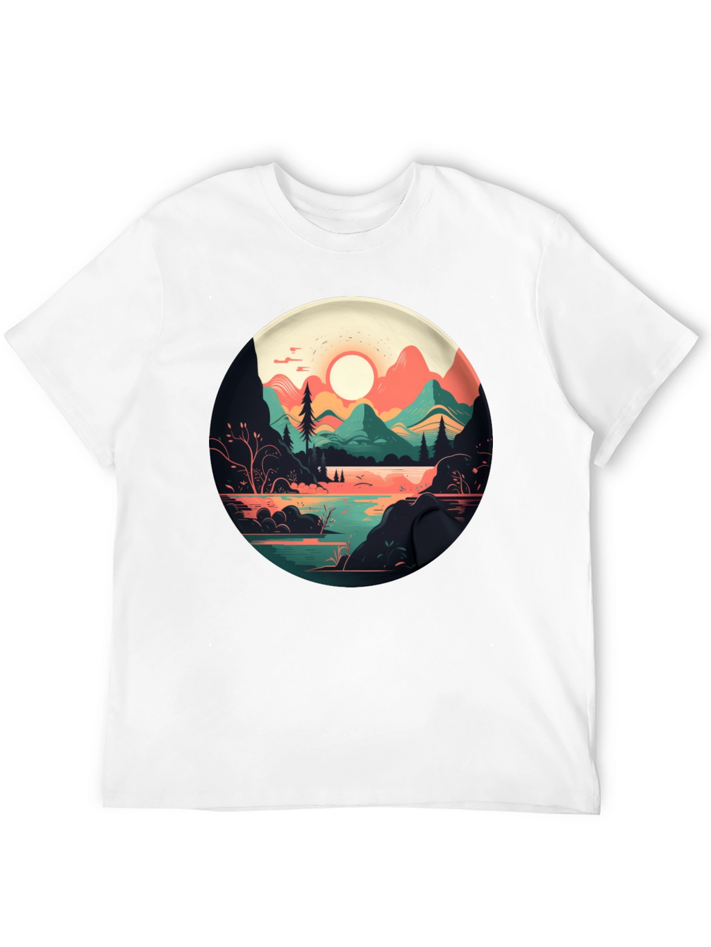 Mountain Lake T-Shirt - Nature Graphic Tee