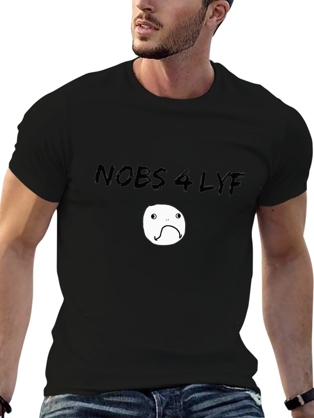 Nobs 4 Lyf Black Graphic Tee