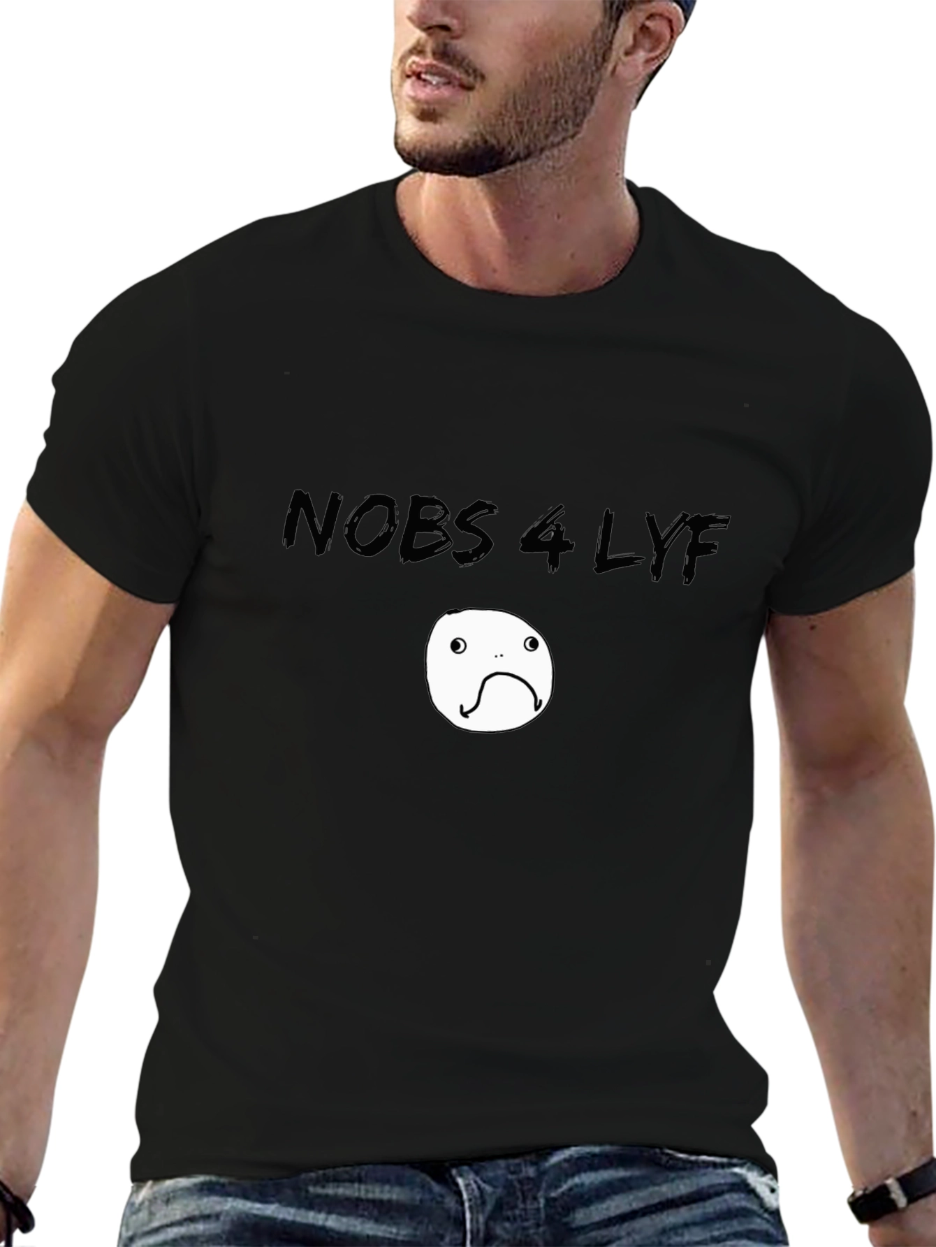 Nobs 4 Lyf Black Graphic Tee