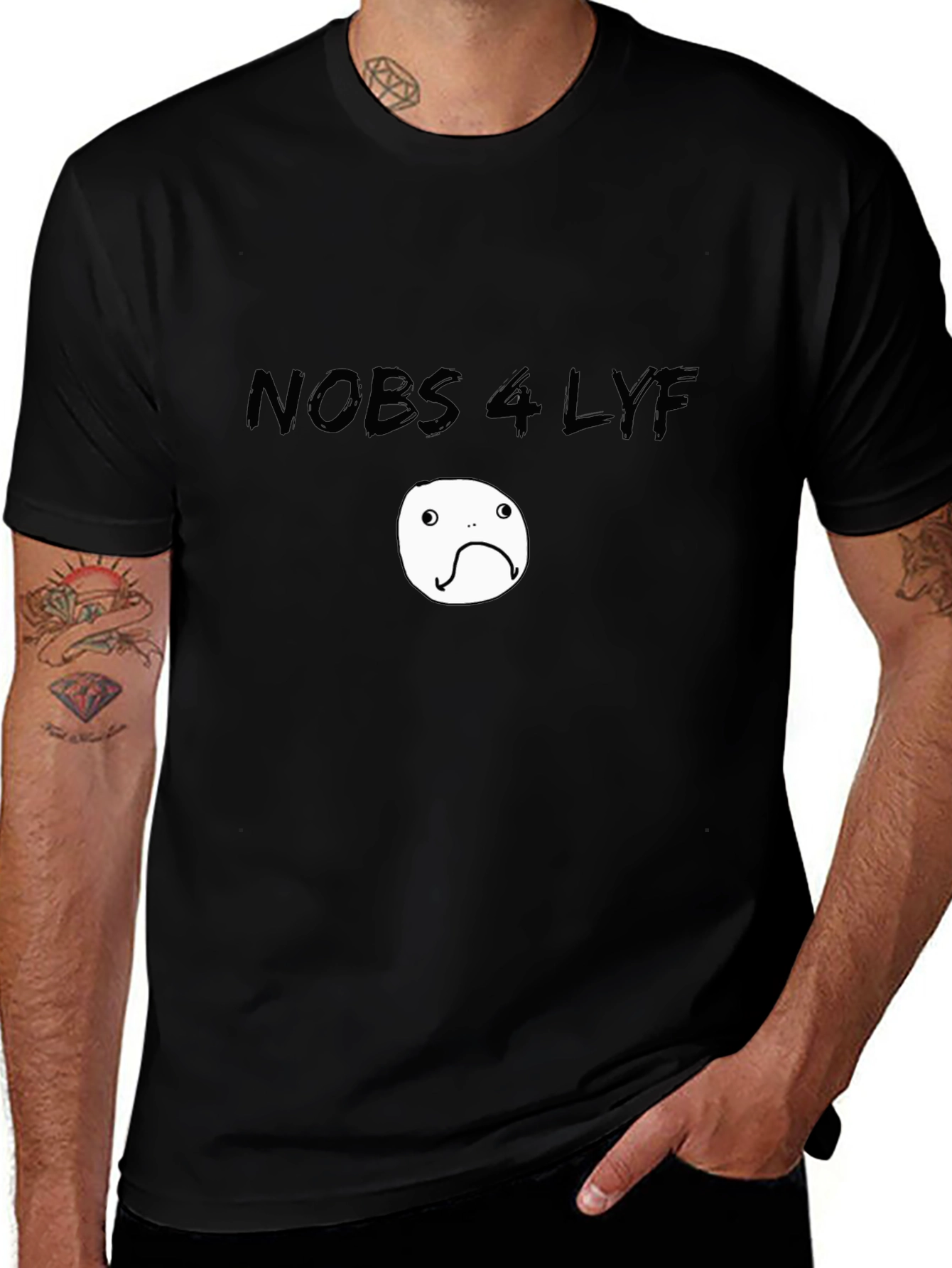 Nobs 4 Lyf Black Graphic Tee