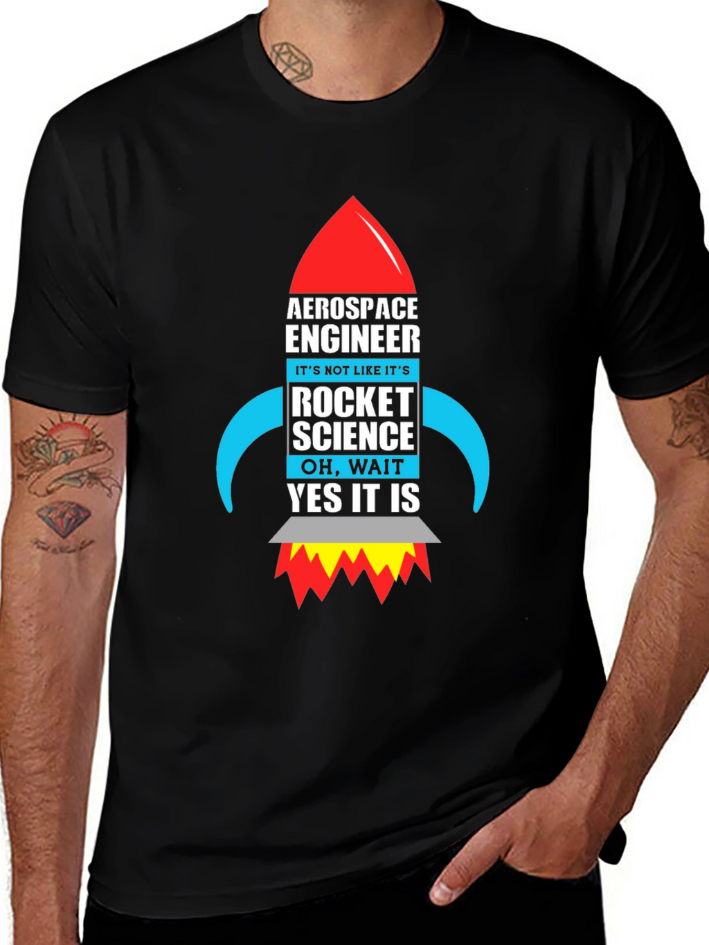 Aerospace Engineer Rocket Science Graphic T-Shirt