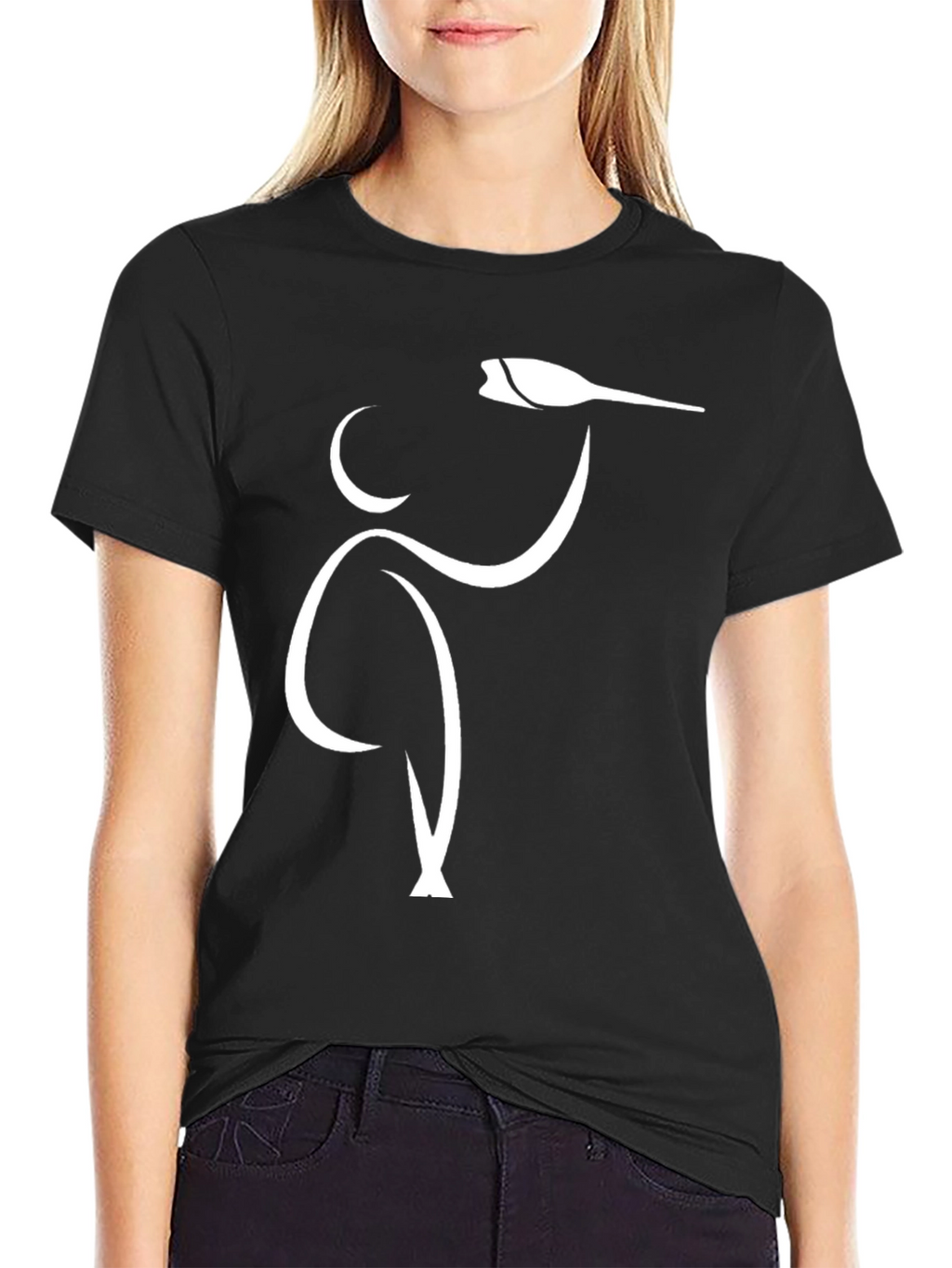 Stylized Sommelier Graphic T-Shirt - Modern Wine Lover Tee