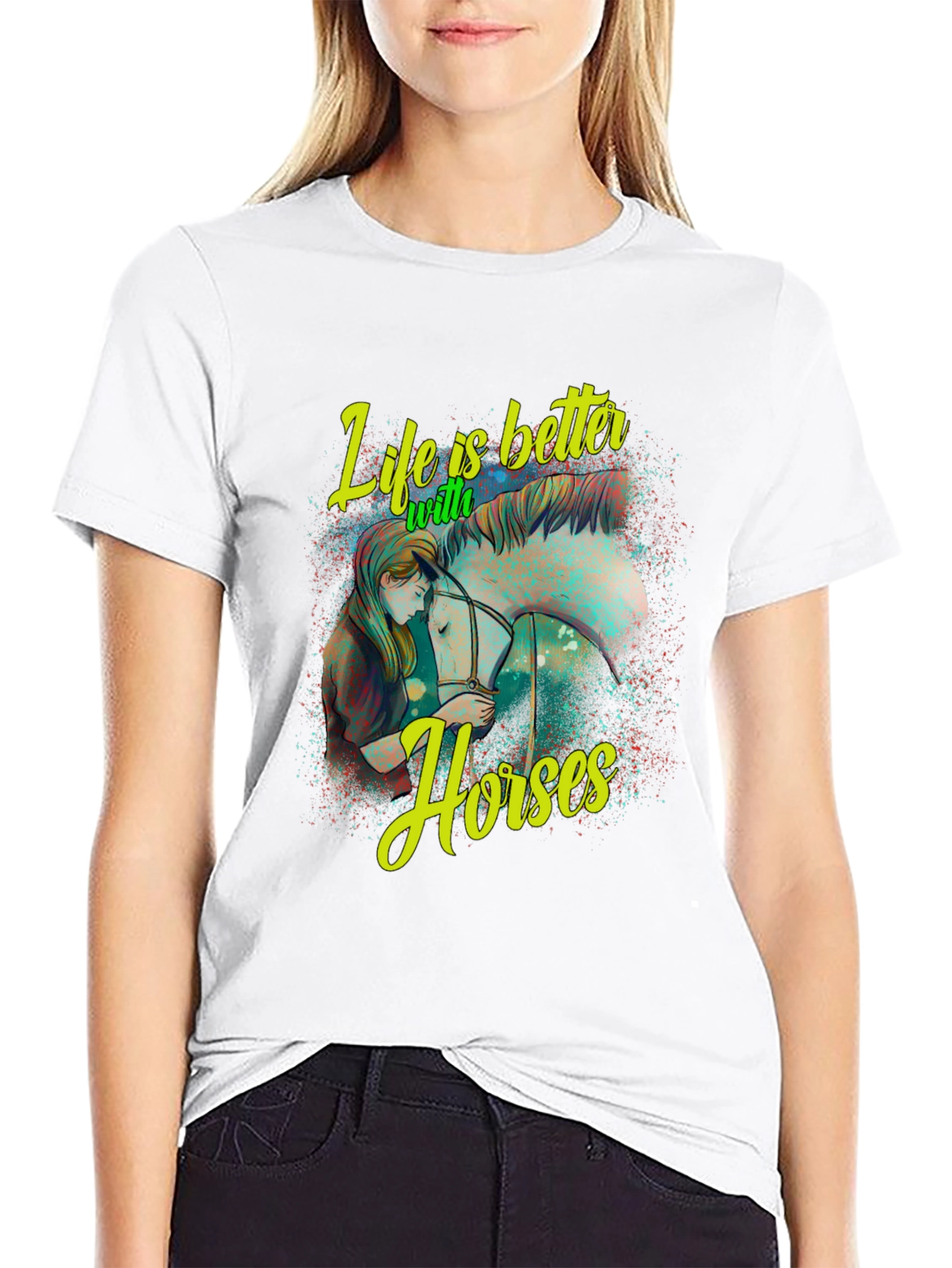 Life is Better with Horses Graphic T-Shirt