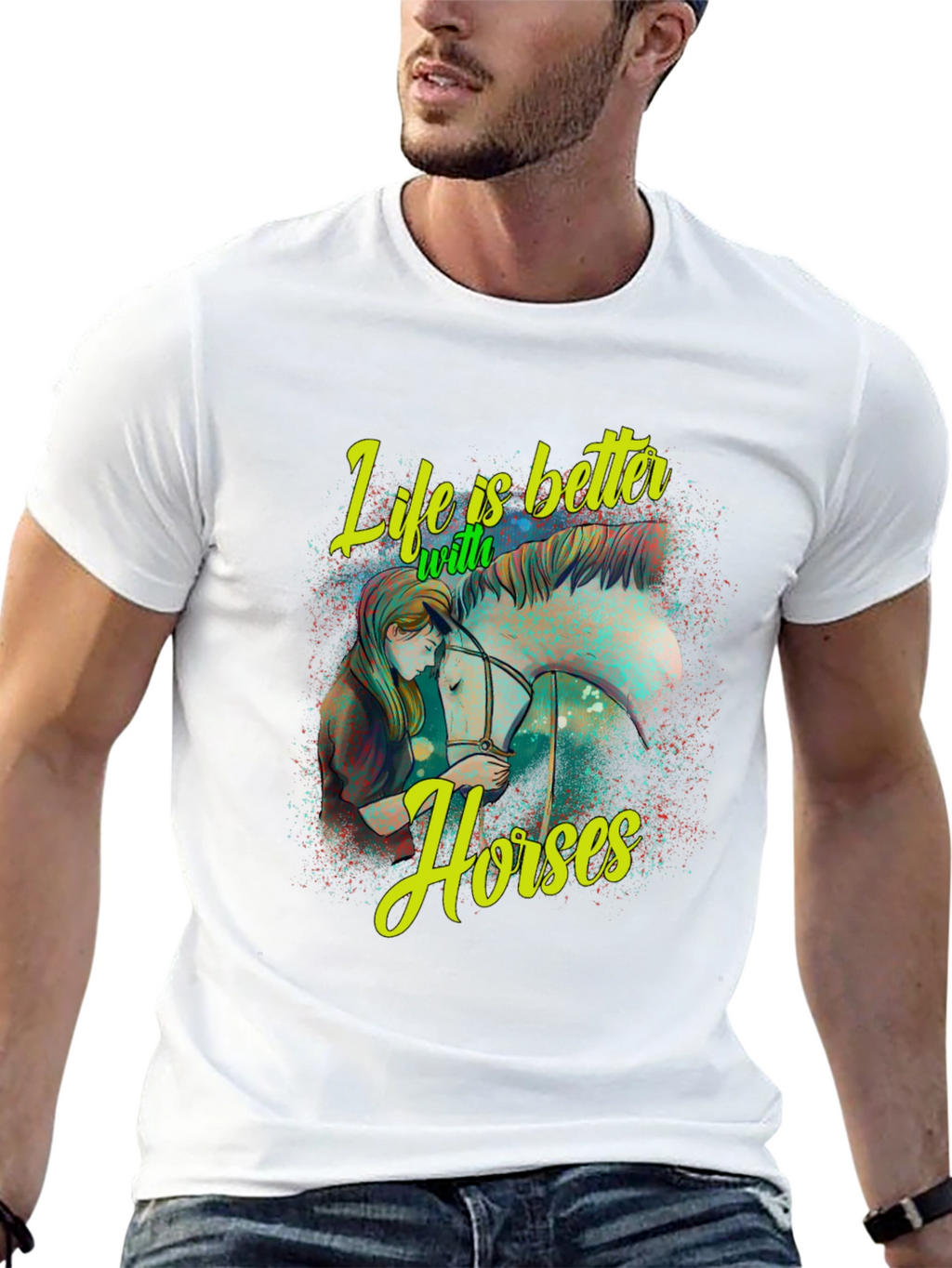 Life is Better with Horses Graphic T-Shirt