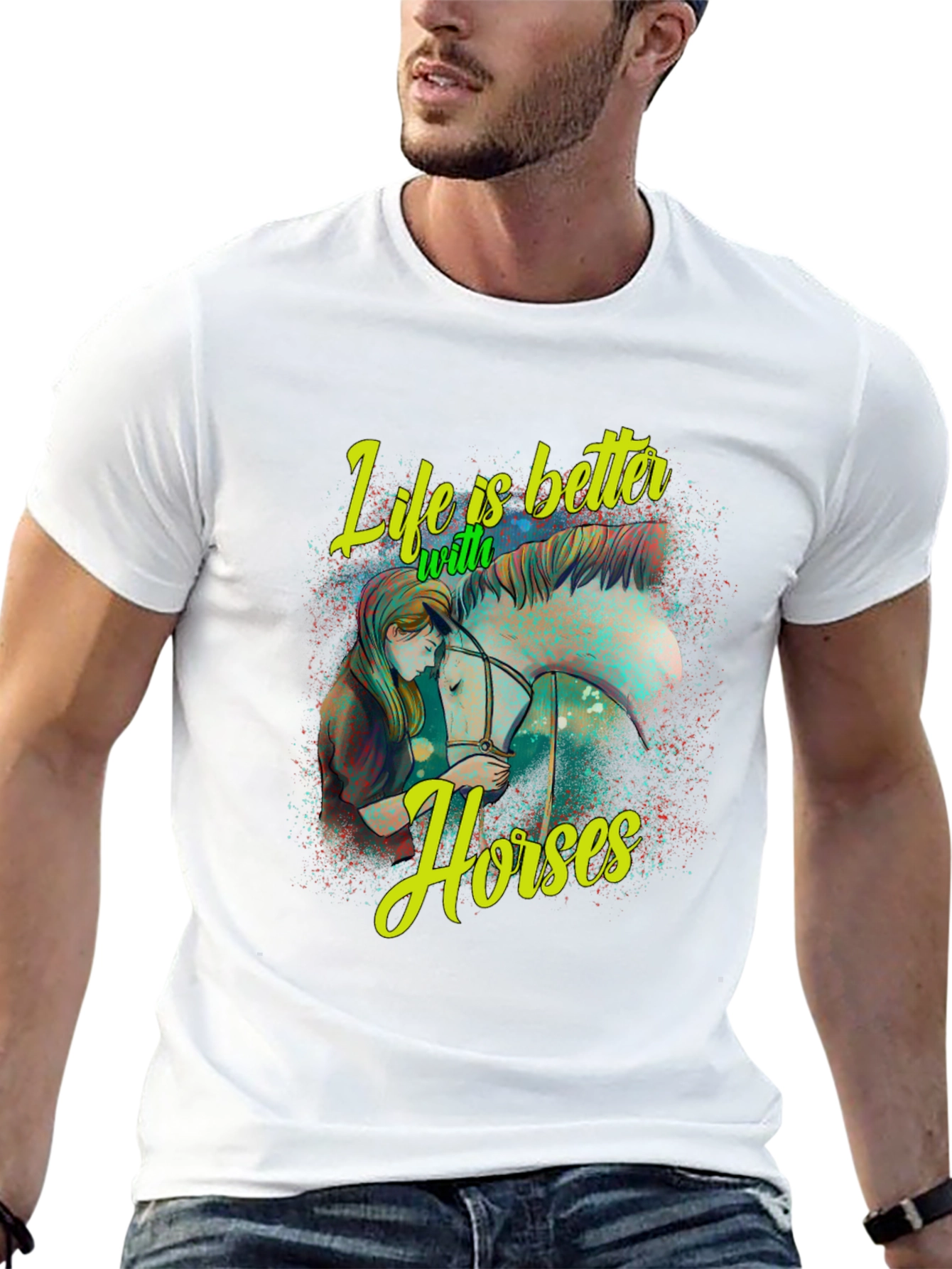 Life is Better with Horses Graphic T-Shirt