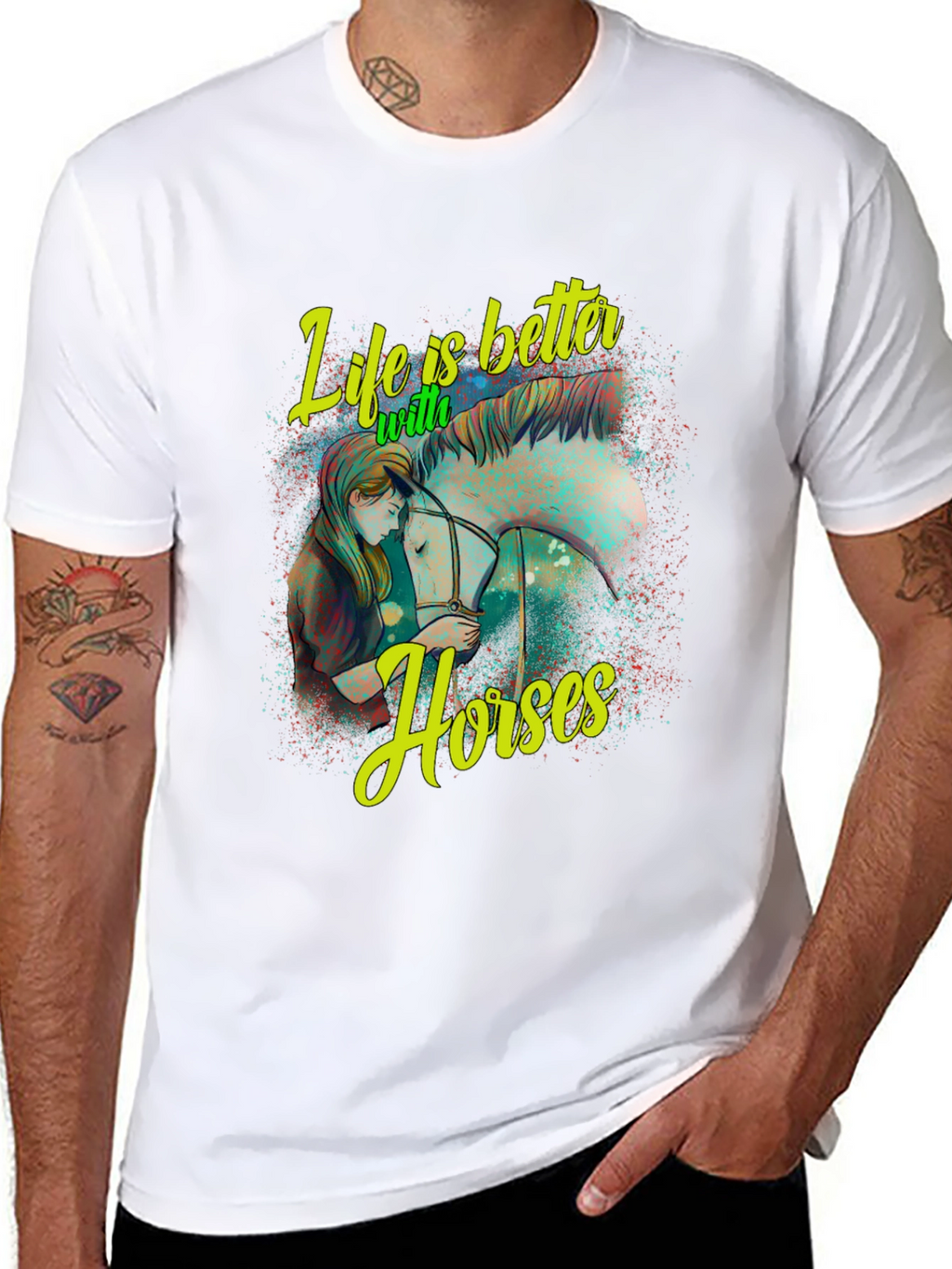 Life is Better with Horses Graphic T-Shirt