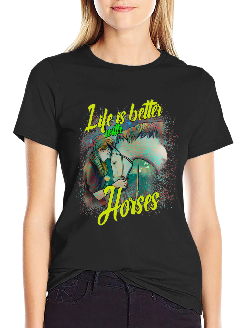 Life is Better with Horses Graphic T-Shirt