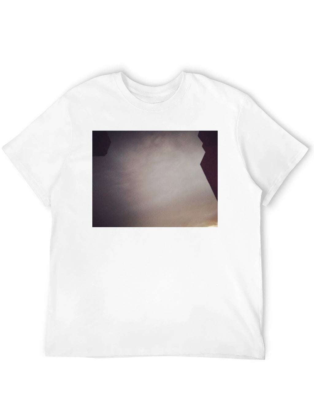 Abstract Sky Print Black Tee