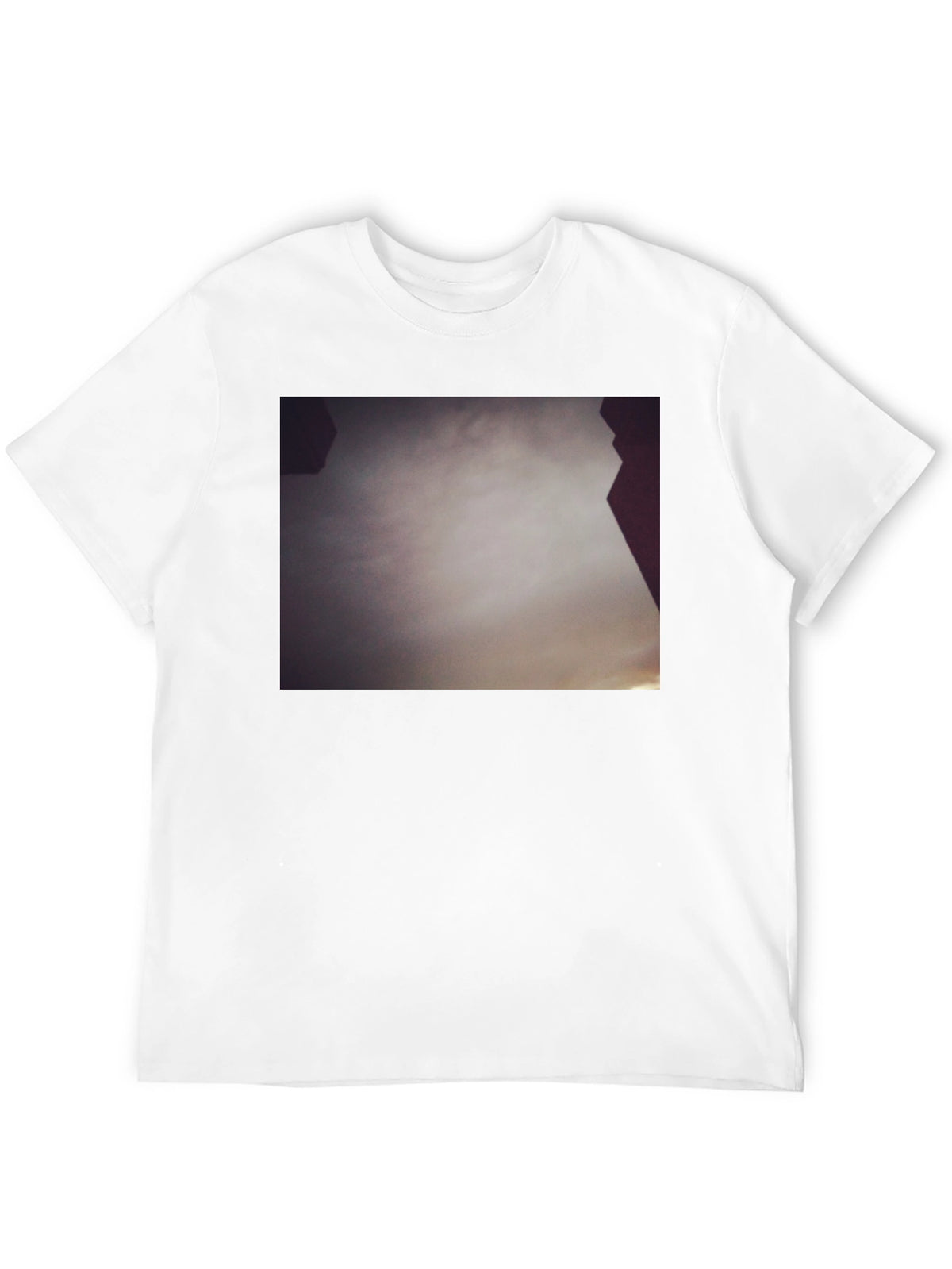 Abstract Sky Print Black Tee