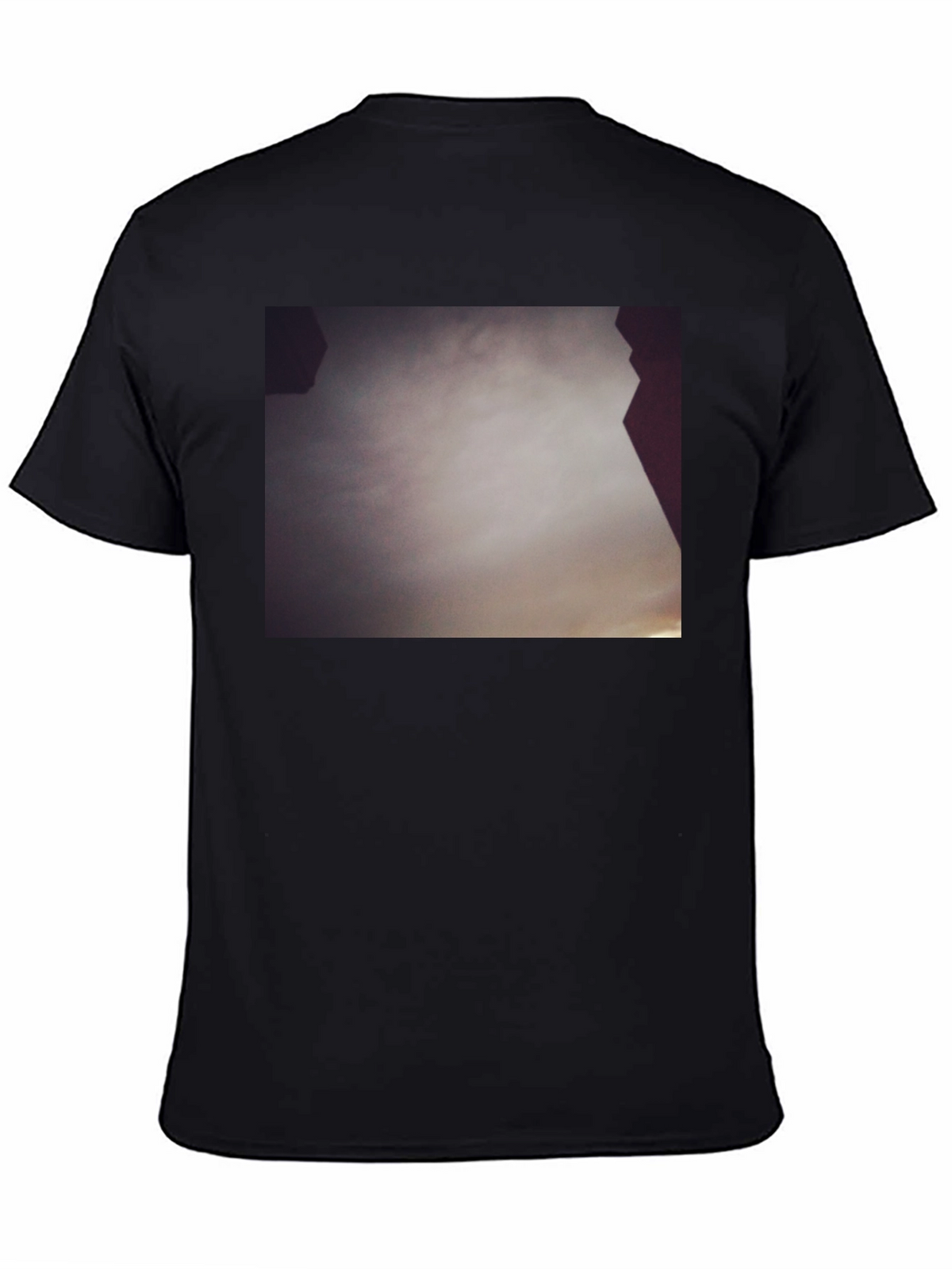 Abstract Sky Print Black Tee