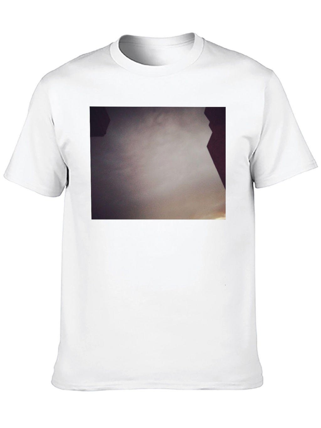 Abstract Sky Print Black Tee