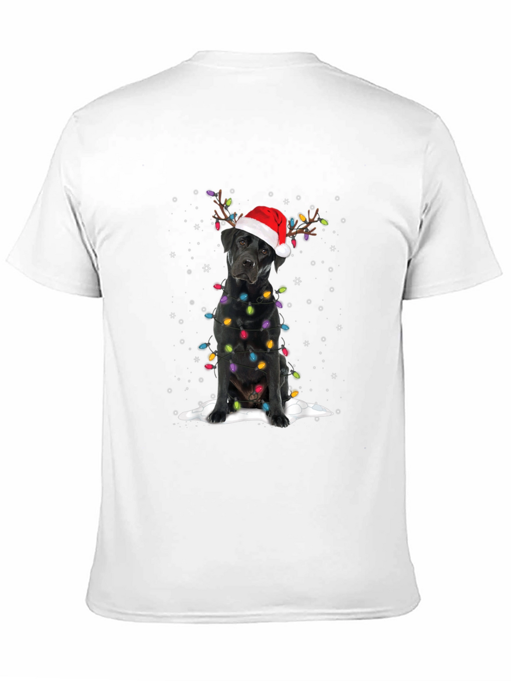 Festive Black Lab Christmas T-Shirt