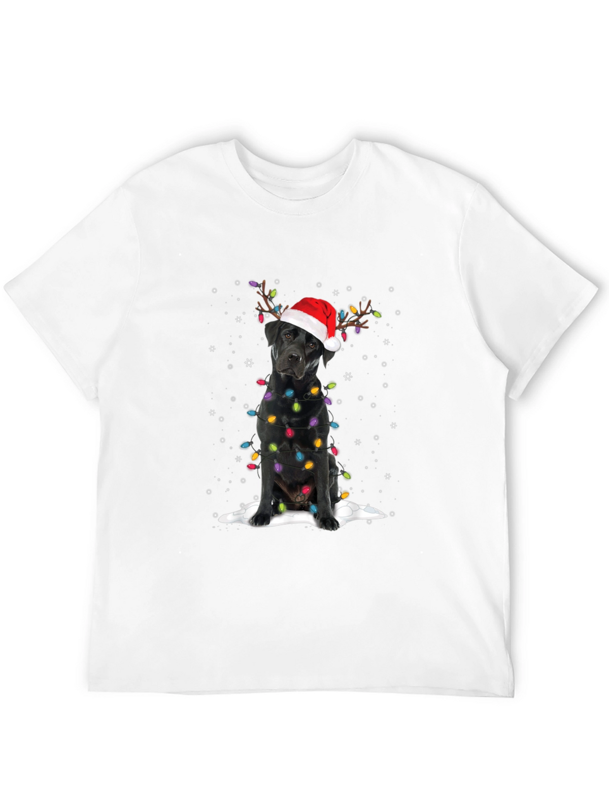Festive Black Lab Christmas T-Shirt