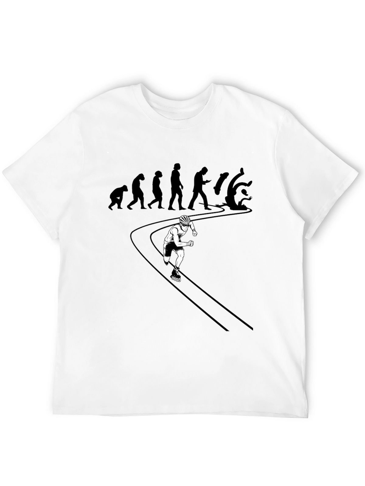 Evolution of Falling: Inline Skater Graphic Tee