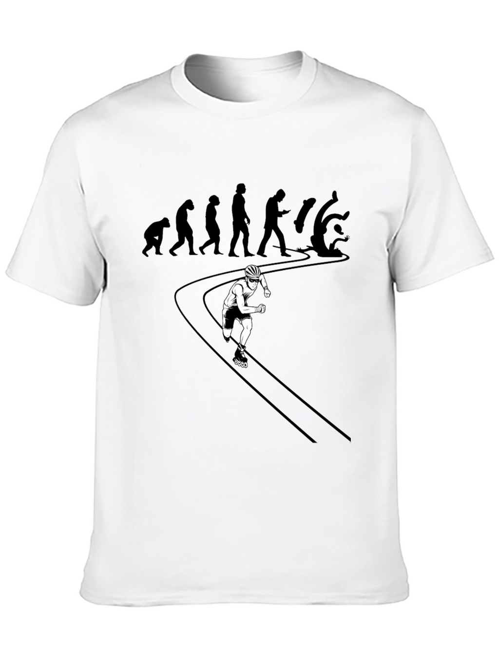 Evolution of Falling: Inline Skater Graphic Tee