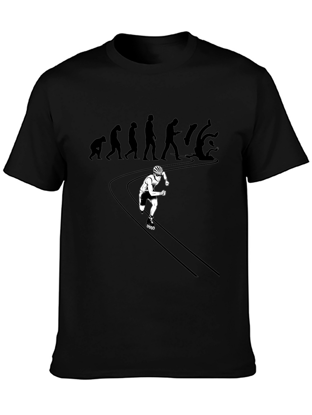 Evolution of Falling: Inline Skater Graphic Tee