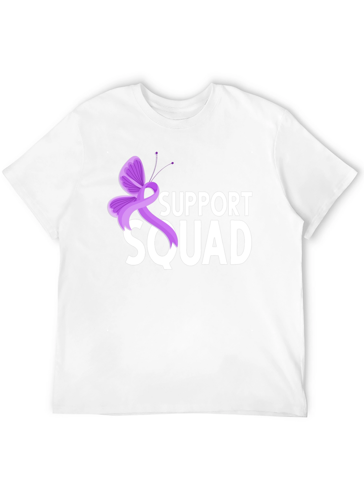 Support Squad T-Shirt - Purple Ribbon Butterfly