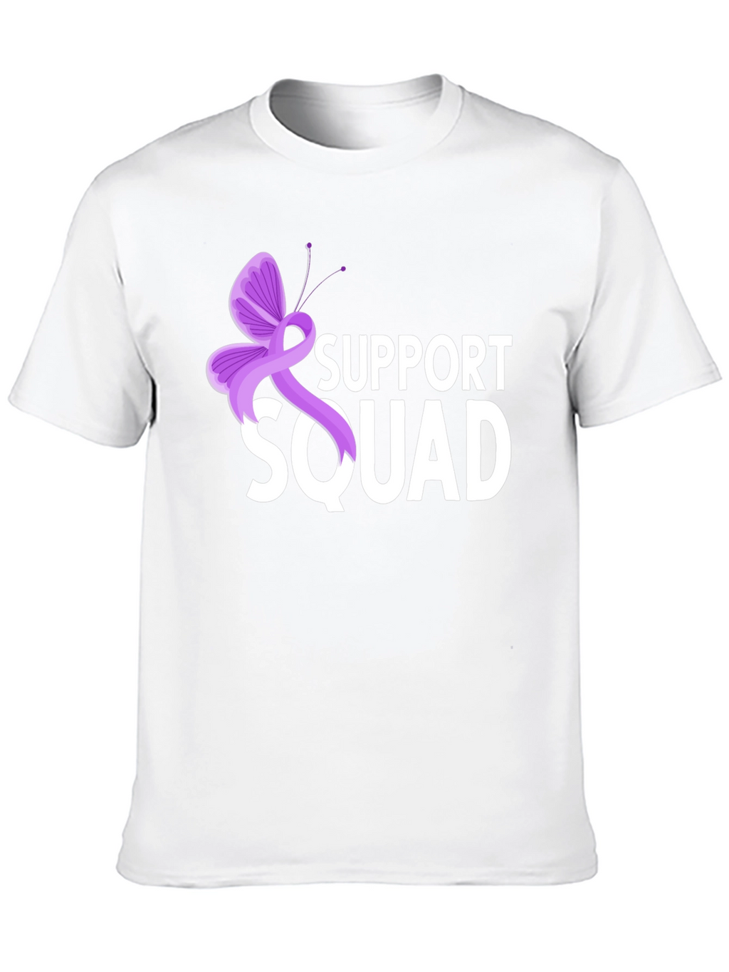Support Squad T-Shirt - Purple Ribbon Butterfly