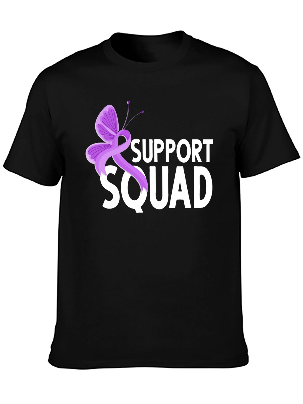 Support Squad T-Shirt - Purple Ribbon Butterfly