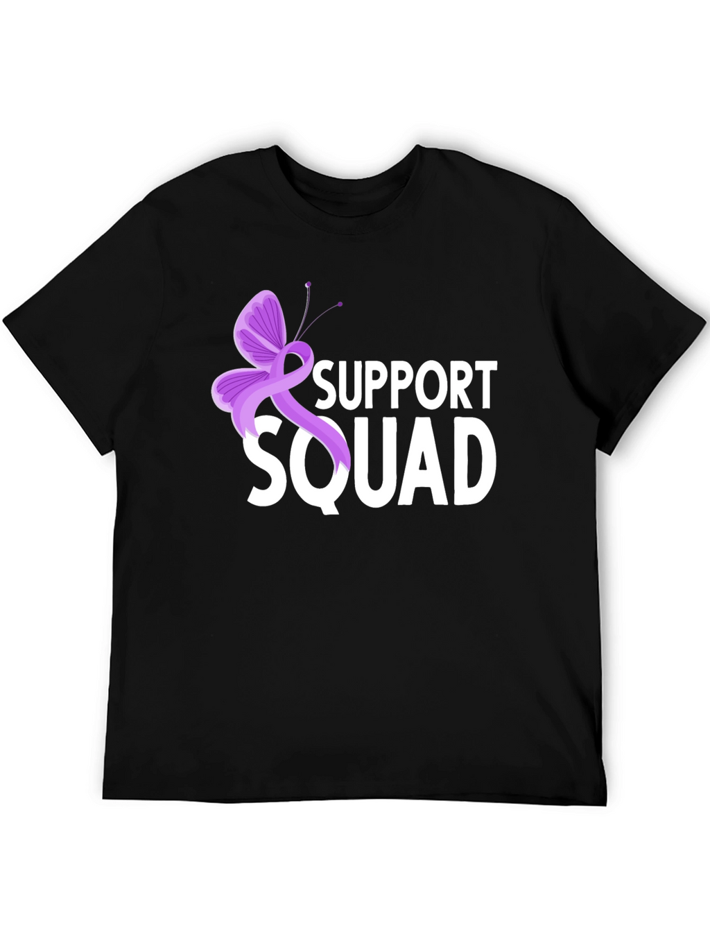 Support Squad T-Shirt - Purple Ribbon Butterfly