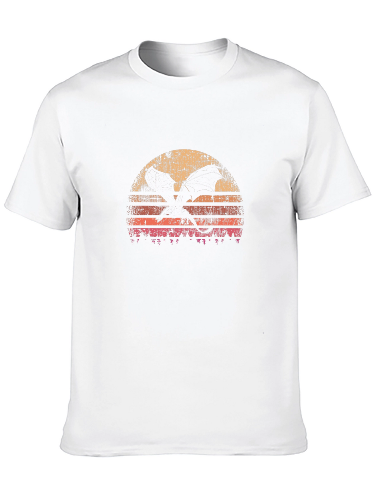 Retro Dragon Sunset Graphic Tee