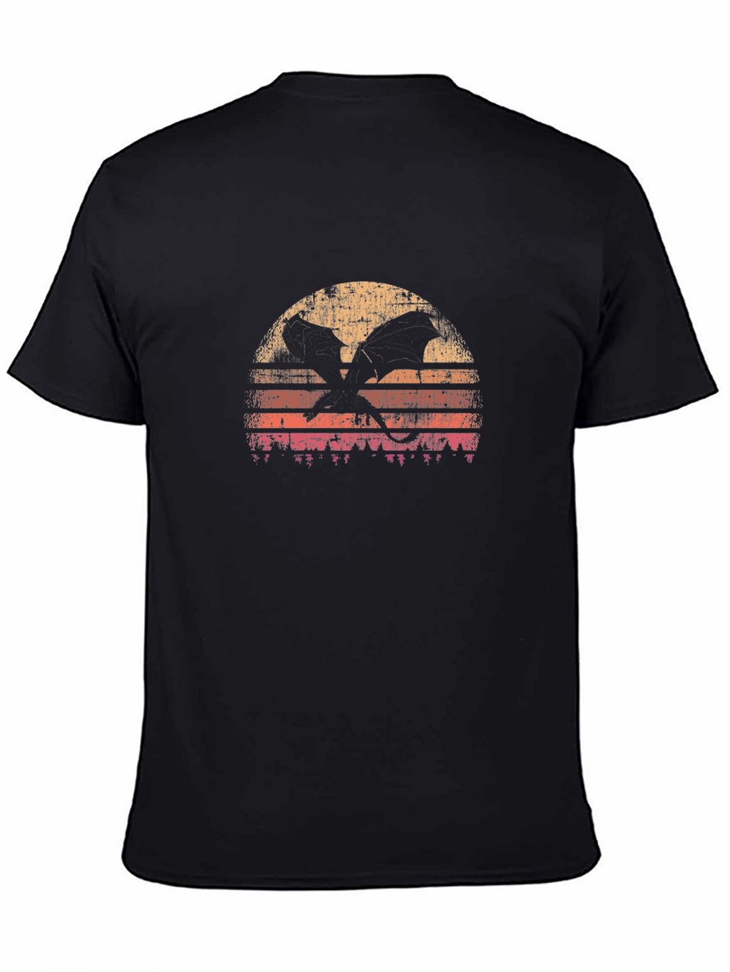 Retro Dragon Sunset Graphic Tee