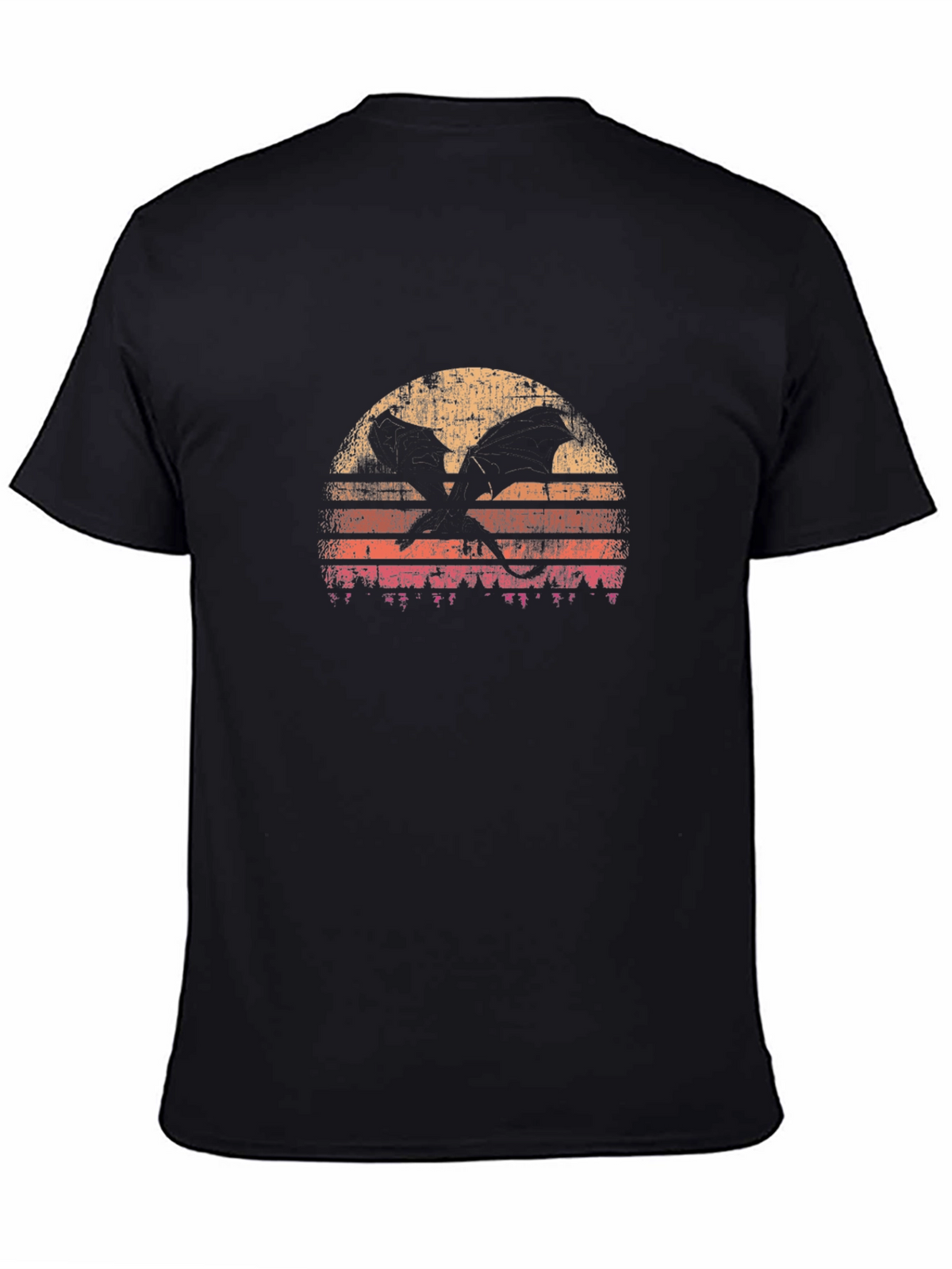 Retro Dragon Sunset Graphic Tee