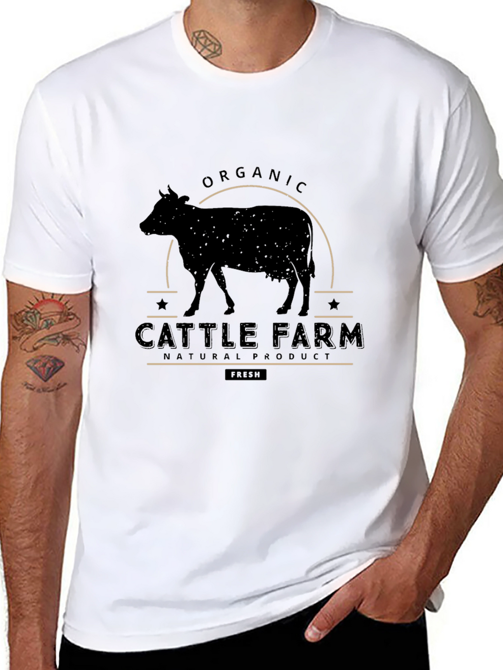 Organic Cattle Farm Graphic Tee
