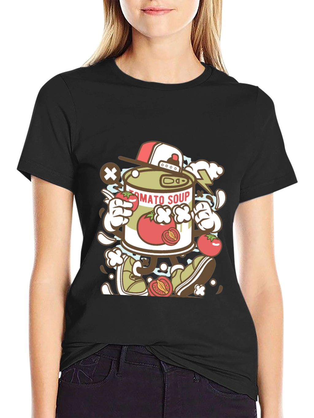 Tomato Soup Can Cartoon Graphic Tee