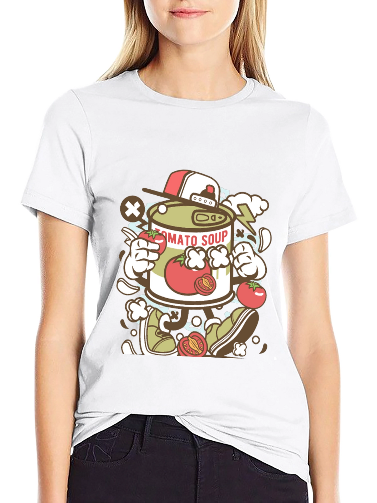 Tomato Soup Can Cartoon Graphic Tee