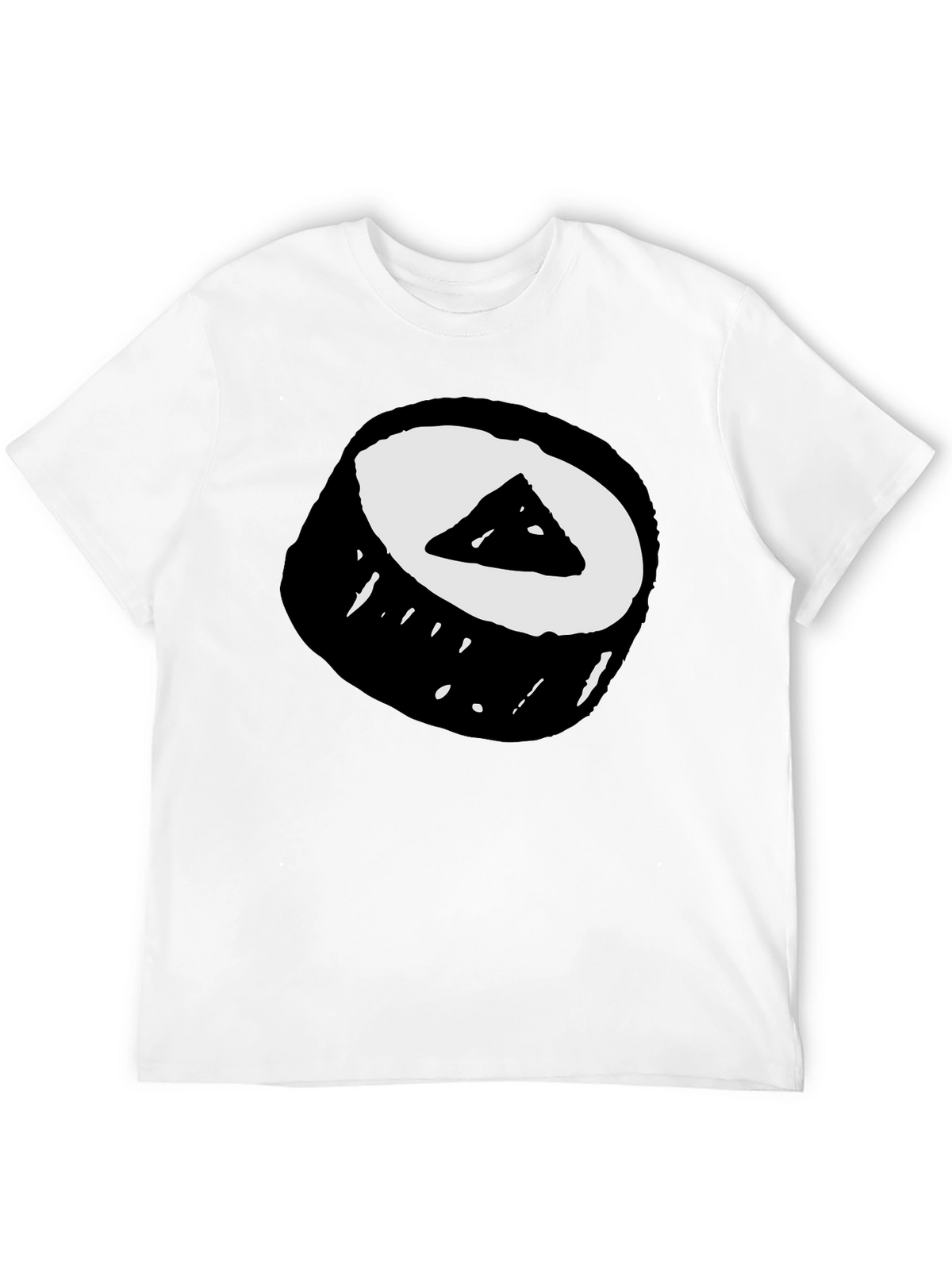 Sushi Roll Graphic Tee - Black Cotton T-Shirt