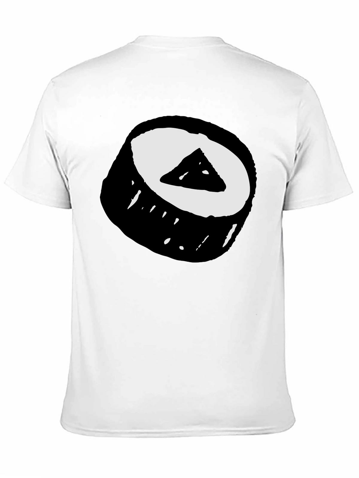 Sushi Roll Graphic Tee - Black Cotton T-Shirt