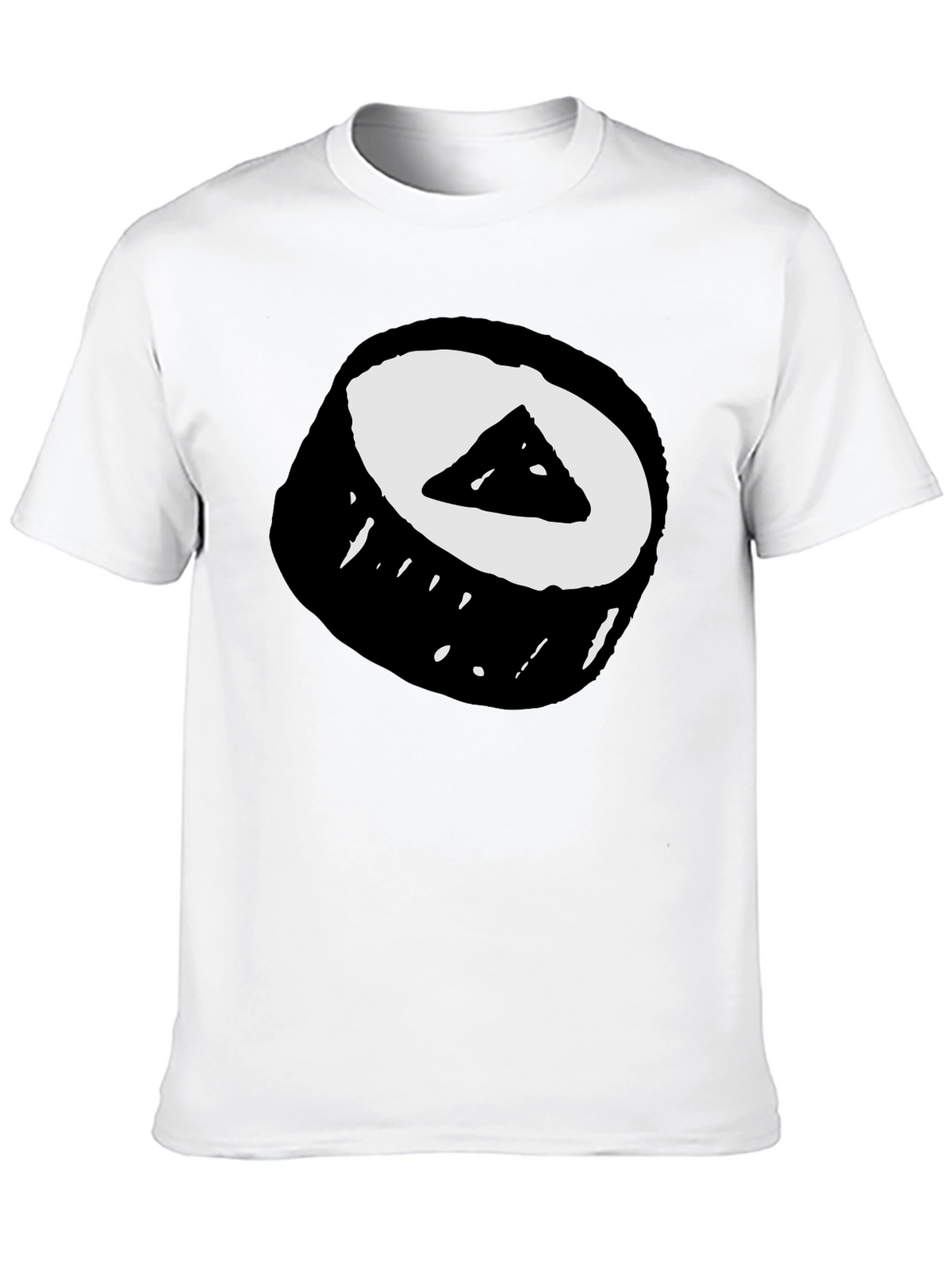 Sushi Roll Graphic Tee - Black Cotton T-Shirt