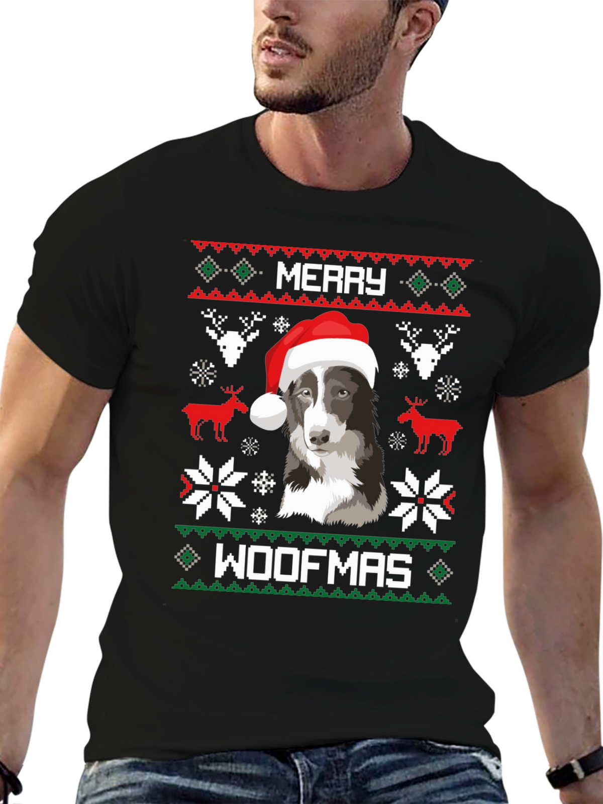 Merry Woofmas Dog Christmas T-Shirt