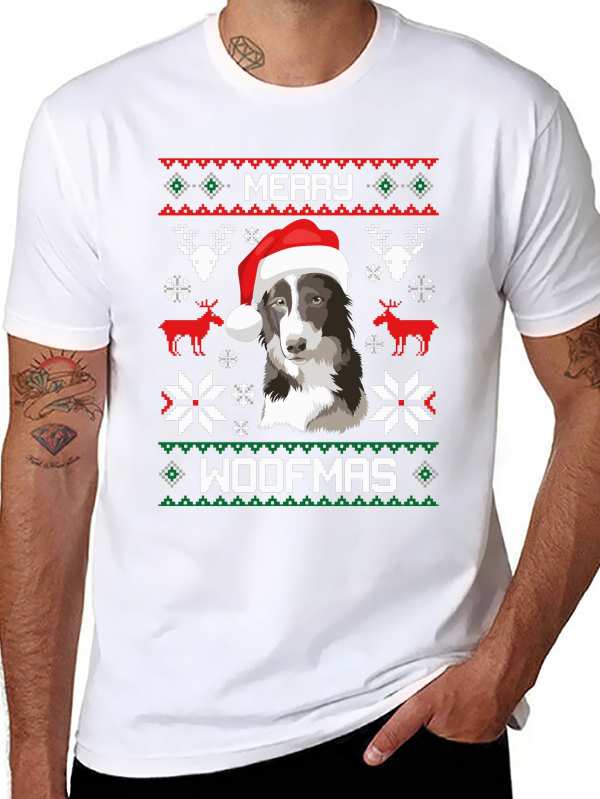 Merry Woofmas Dog Christmas T-Shirt