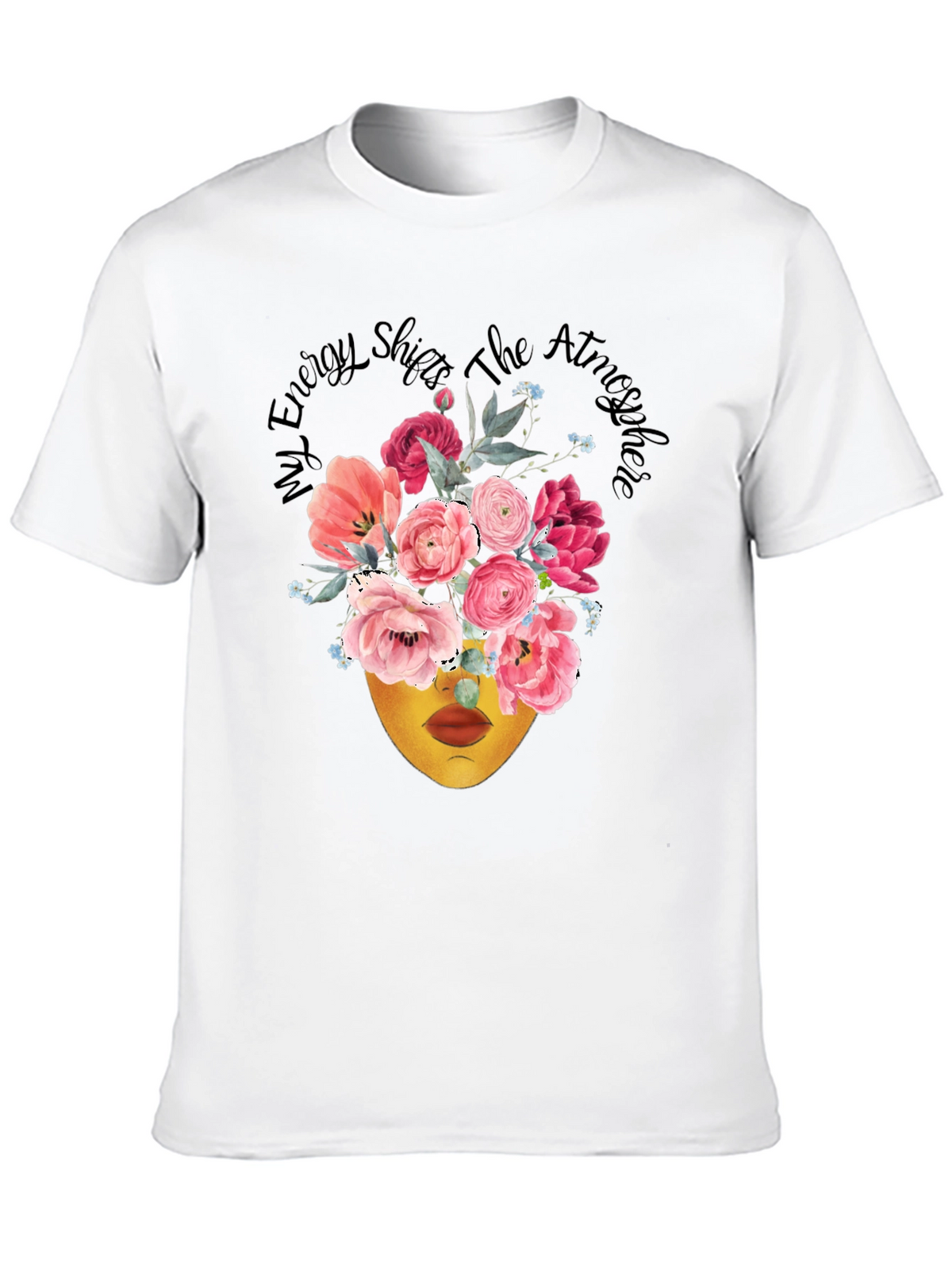 Floral Energy Shift T-Shirt - Black