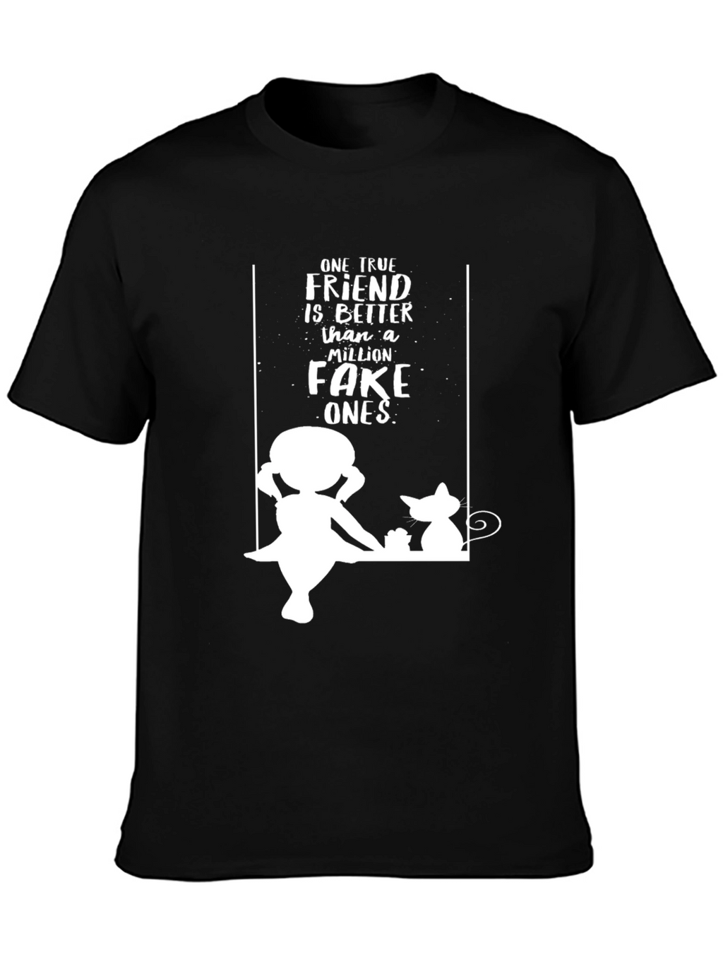 True Friend Graphic Tee - Unisex Black T-Shirt