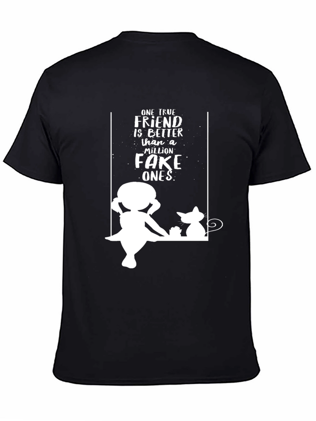 True Friend Graphic Tee - Unisex Black T-Shirt